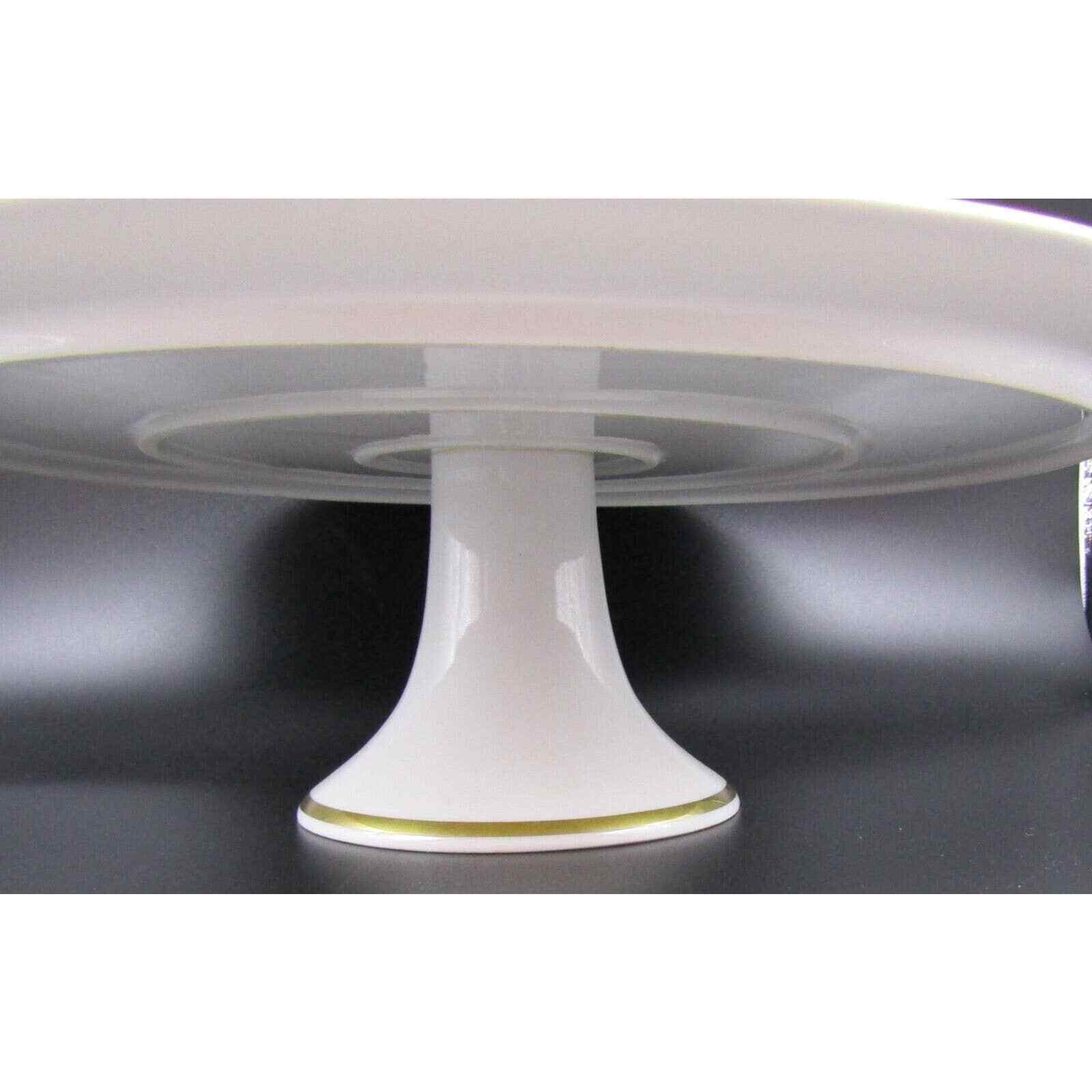 JkW Josef Kuba Cake Plate w/ Pedestal Two Women One Buying Fruit