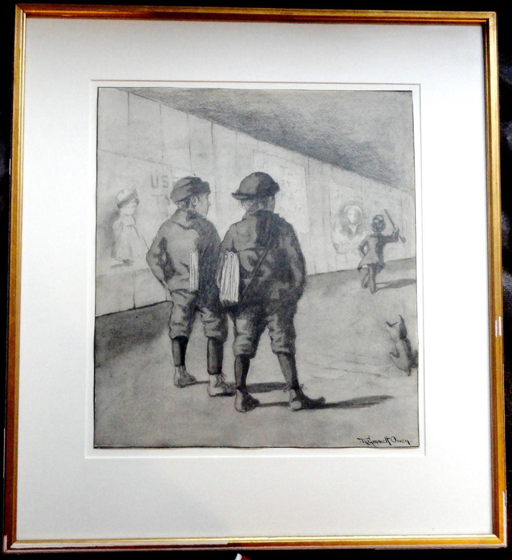 Robert Emmett Owen (1878-1957) Pencil Drawing, Eric Pepe School of Art, RARE!!!