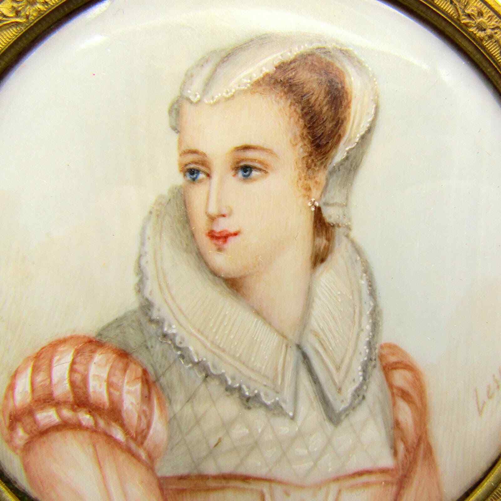 Miniature Portrait Madame Stuart by Adolphe Alexandre Lesrel