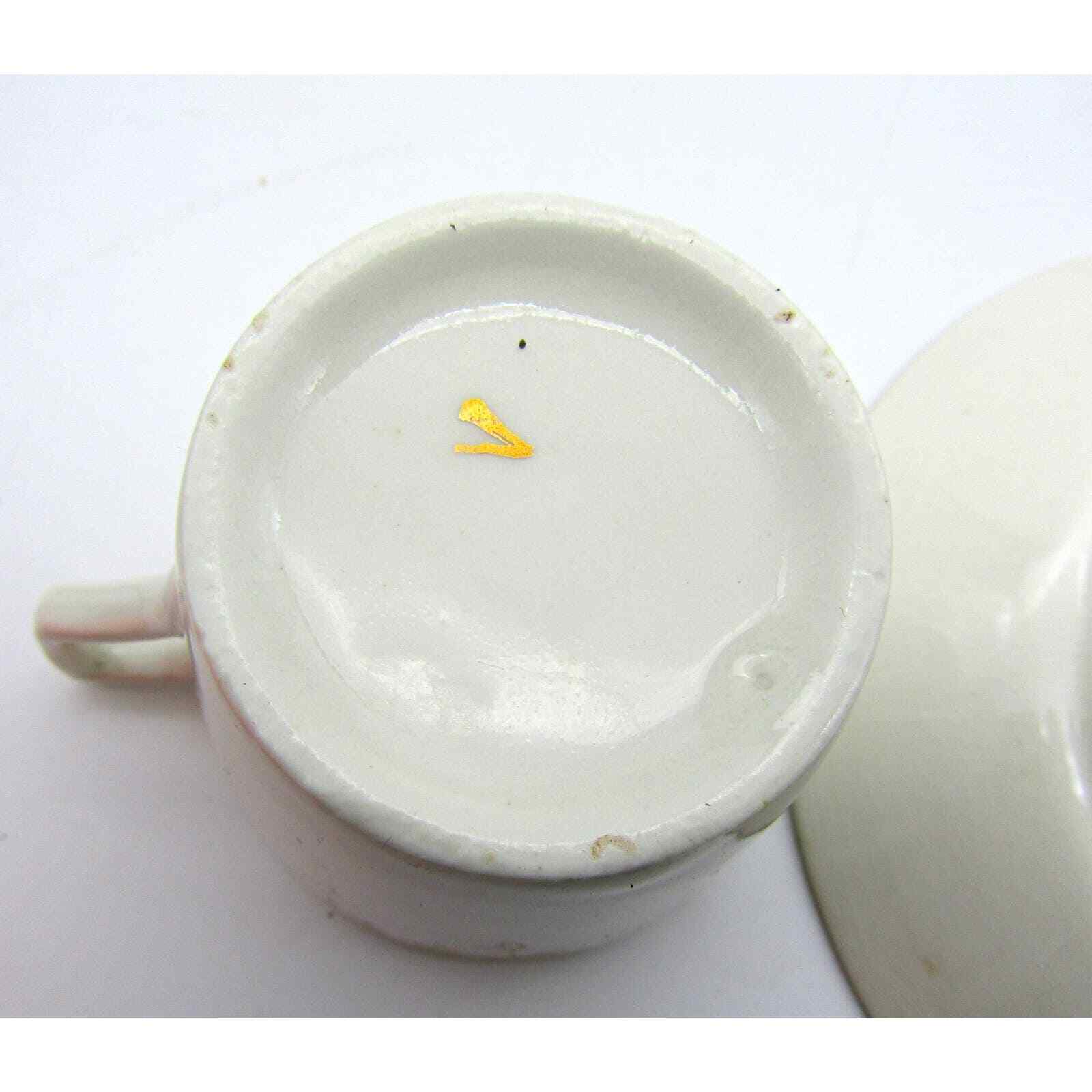 O P Co Syracuse China Demitasse Cup Floral Design EC