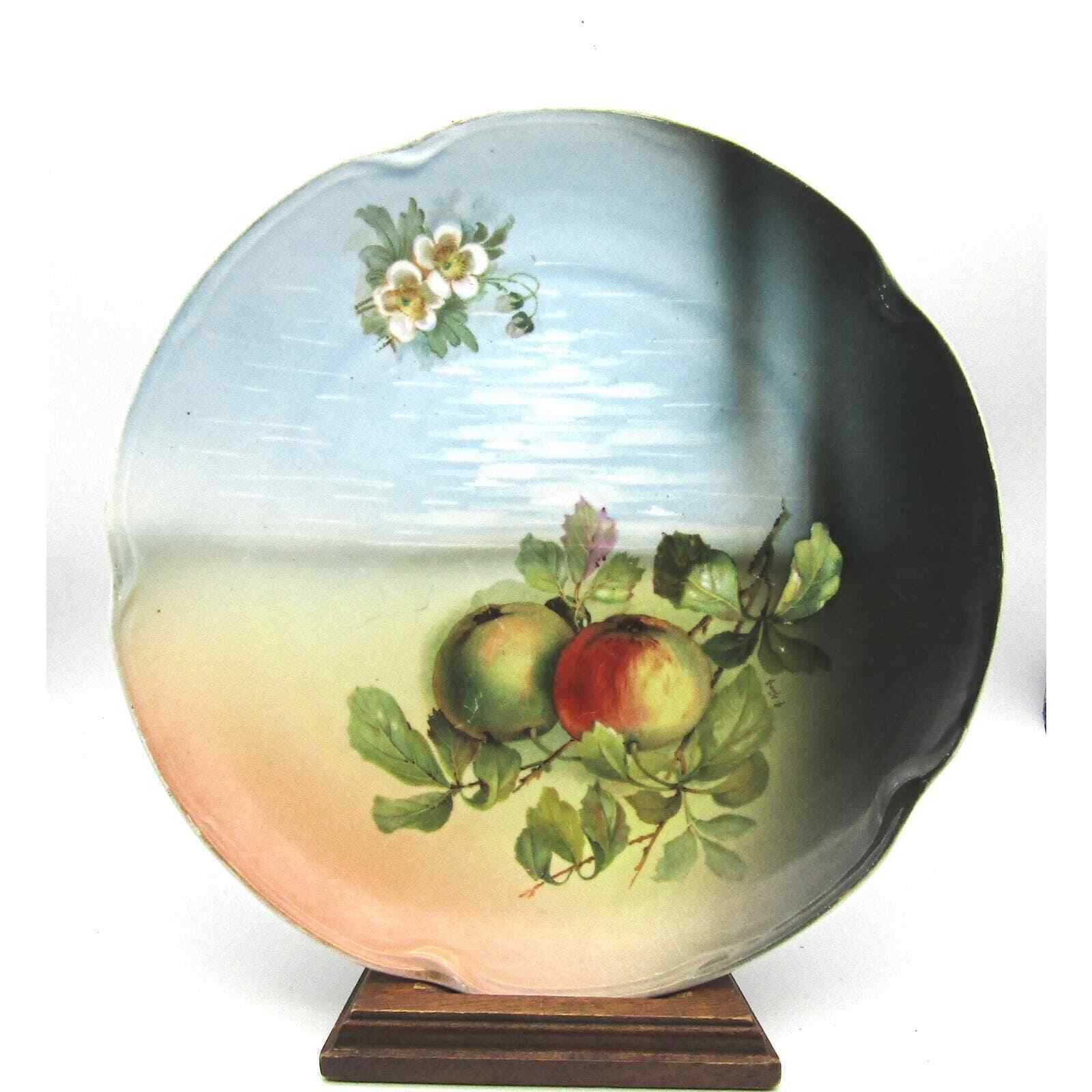 J&C Bavaria Louise Charger Hand Painted Fruit Signed by H. Koch c1898