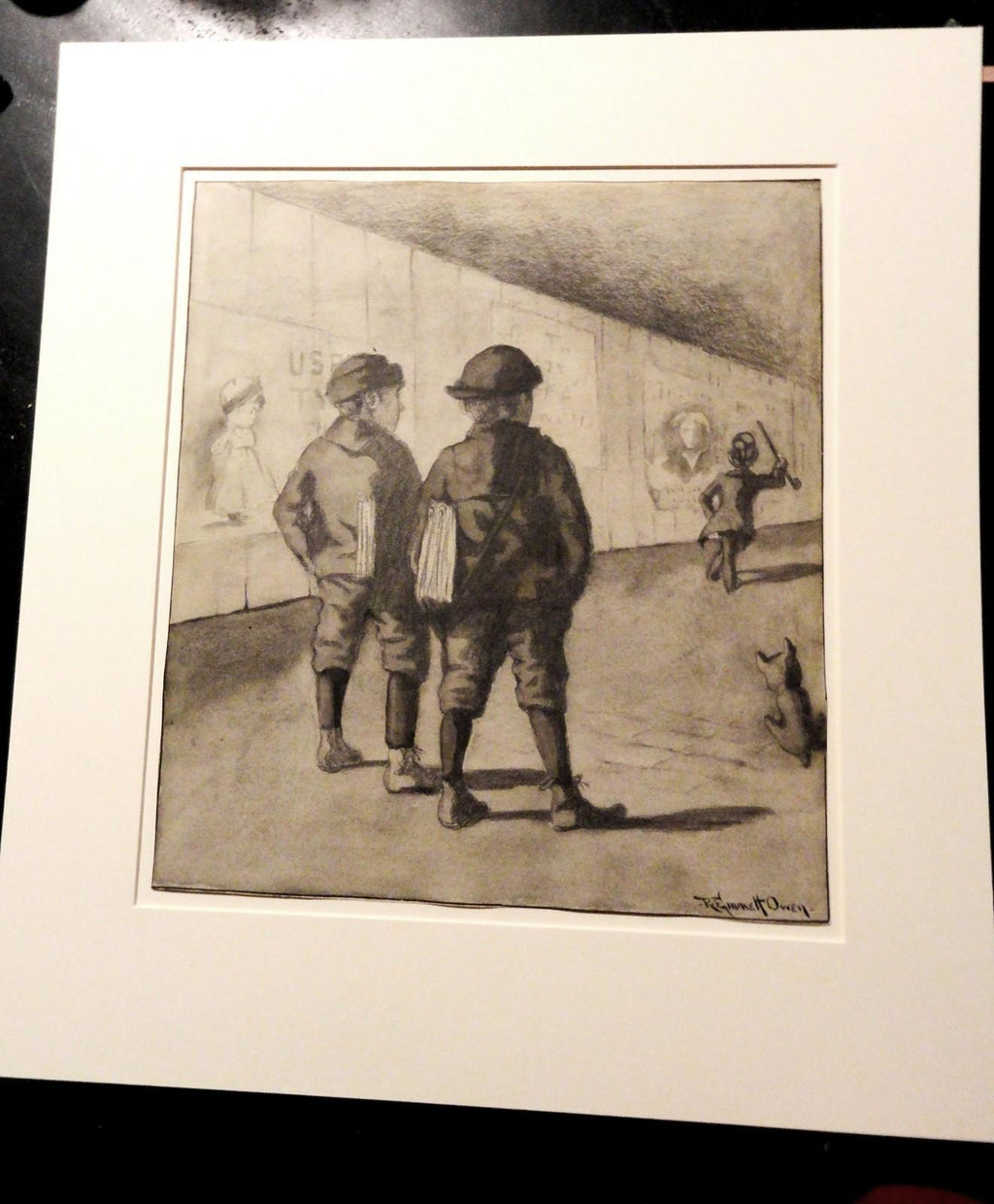 Robert Emmett Owen (1878-1957) Pencil Drawing, Eric Pepe School of Art, RARE!!!