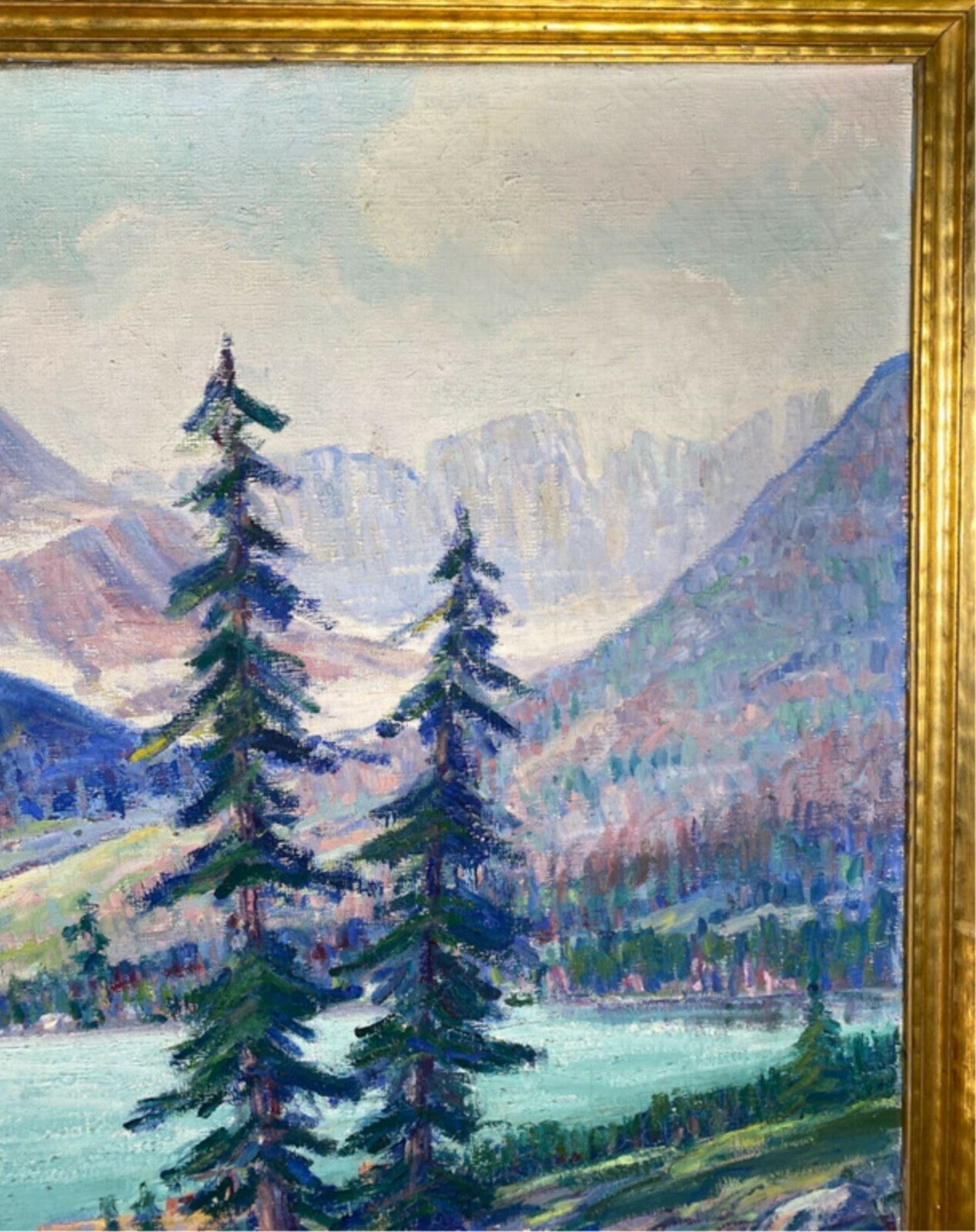 ELIZABETH LOBINGIER (1889-1973) The Garden Wall Glacier Park, MA Artist