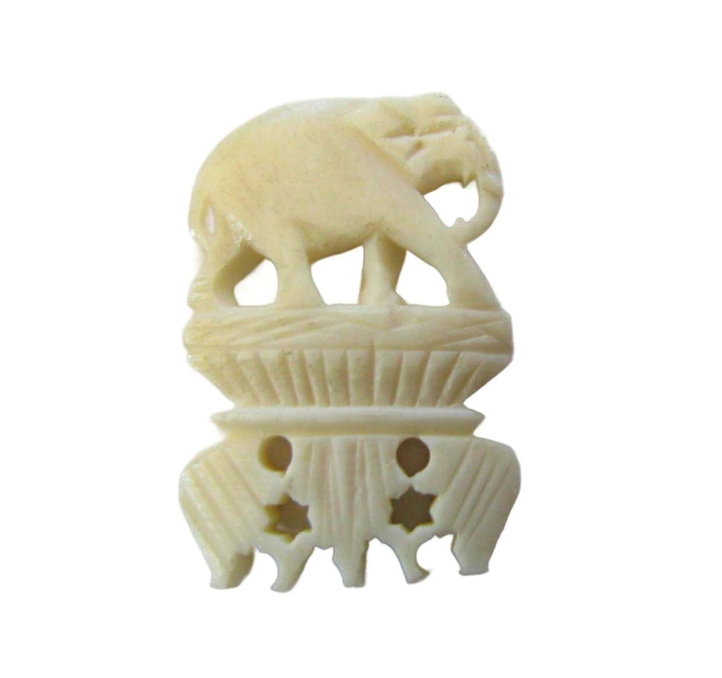 Hand Carved Elephant Miniature Figurine