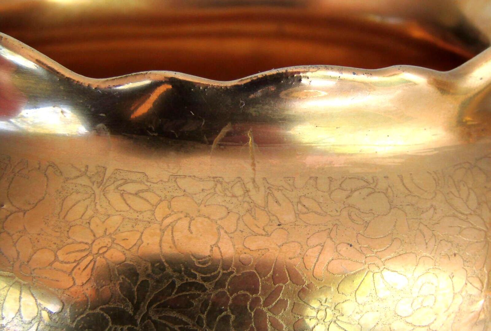 Vintage Osborne Studio Chicago Gold Encrusted Signed Platter Sugar Creamer Set