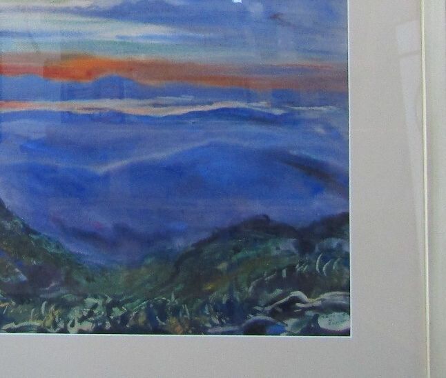 Robert Noel Blair Original Watercolor Landscape Painting Framed Mid Century Art