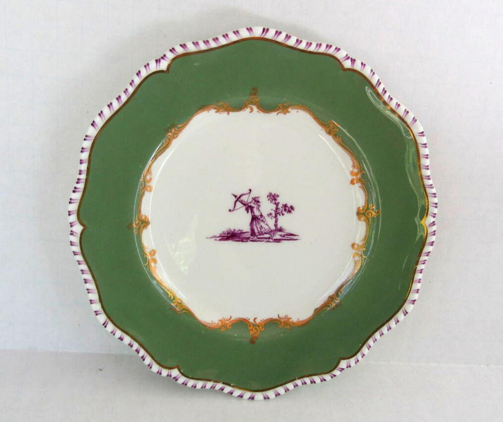 Antique 1921 Royal Worcester Pillament Plate - Mappins Montreal