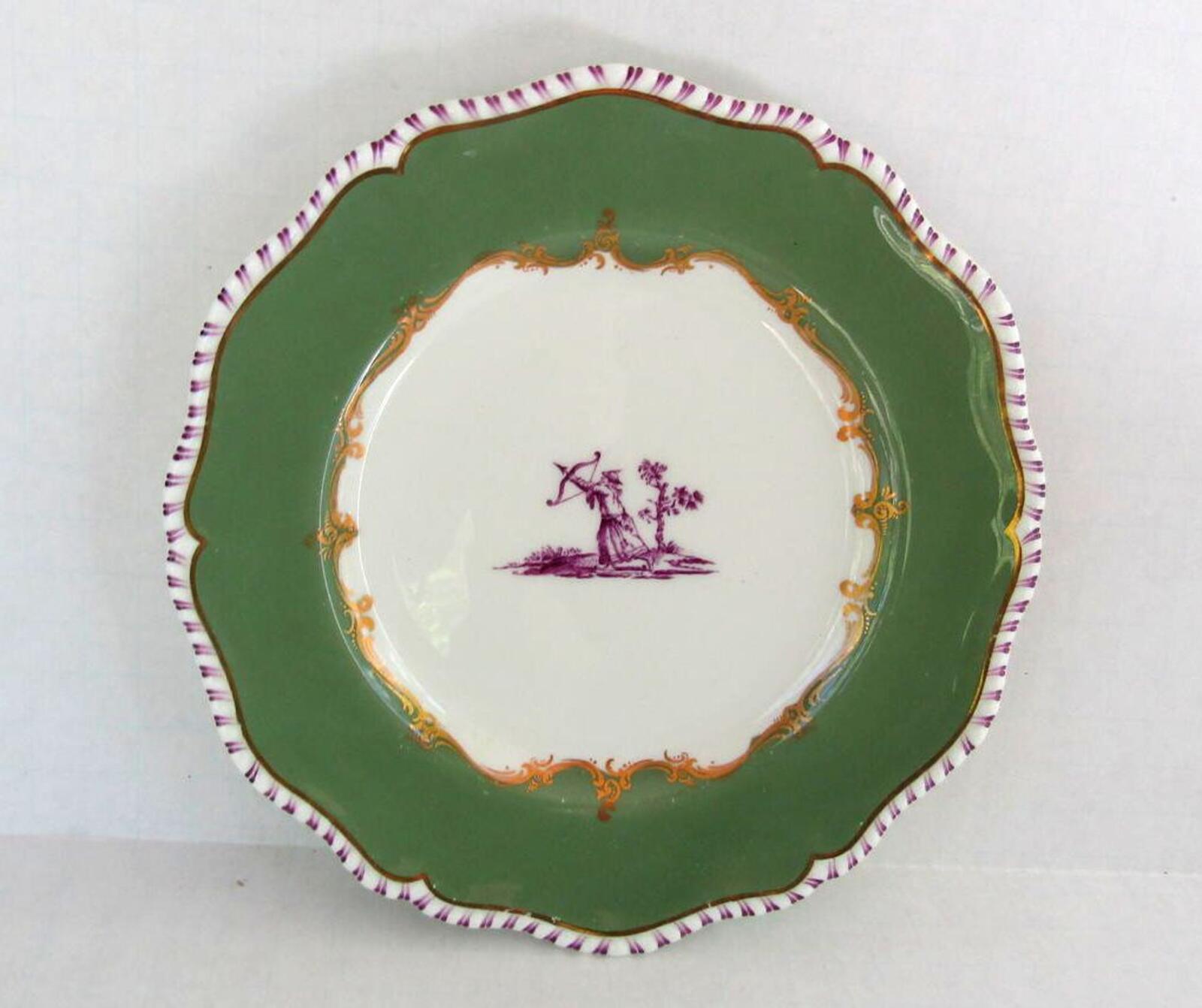 Antique 1921 Royal Worcester Pillament Plate - Mappins Montreal