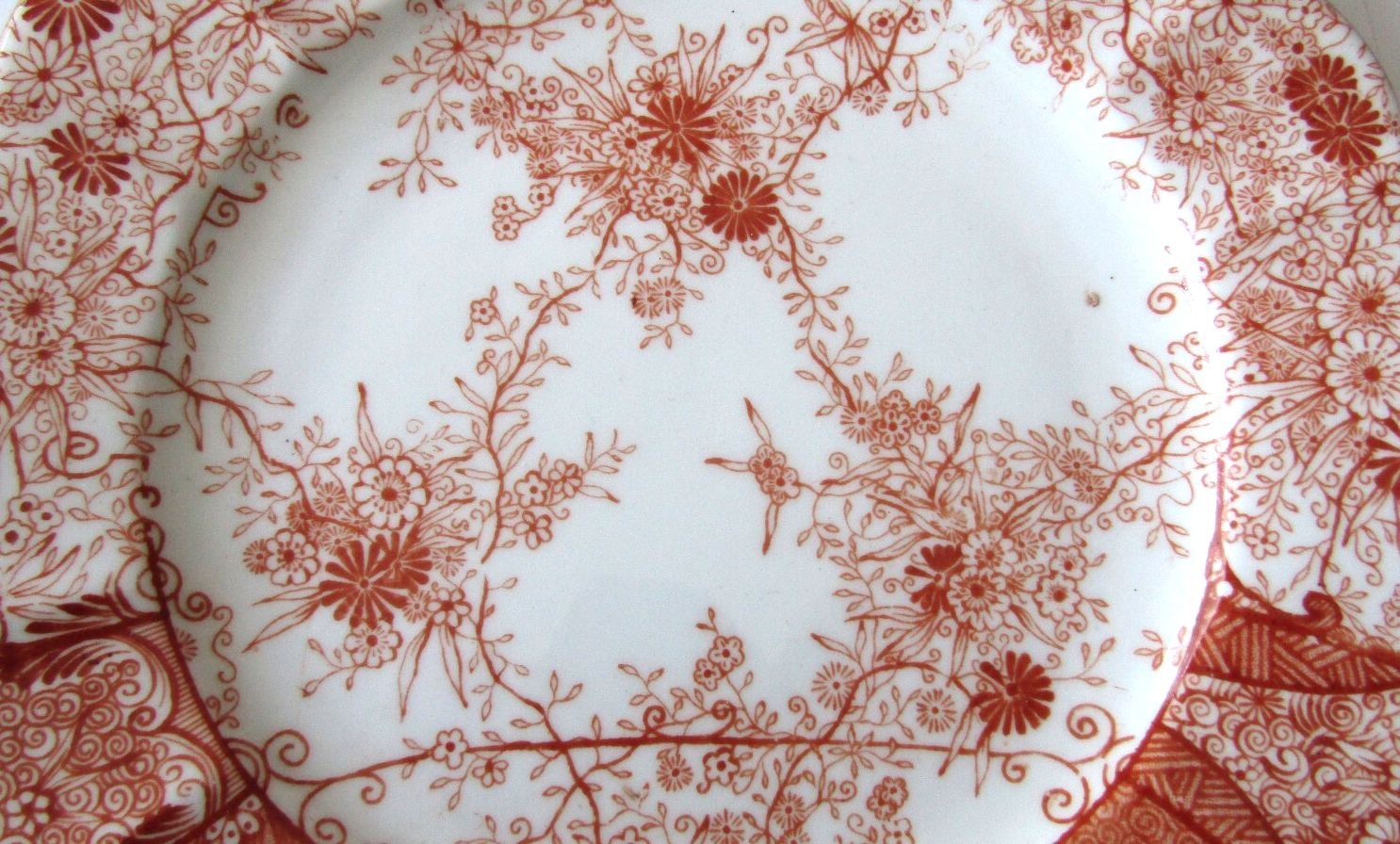 Antique Wileman Foley Pre-Shelley Daisy Shape Jungle Print 7.25" Tea Side Plate