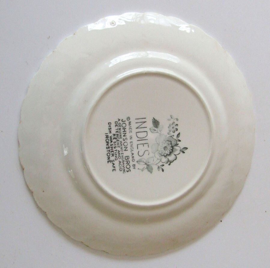 Vintage Johnson Brothers Indies Blue Ironstone Bread Butter Plate 6.25" Pristine