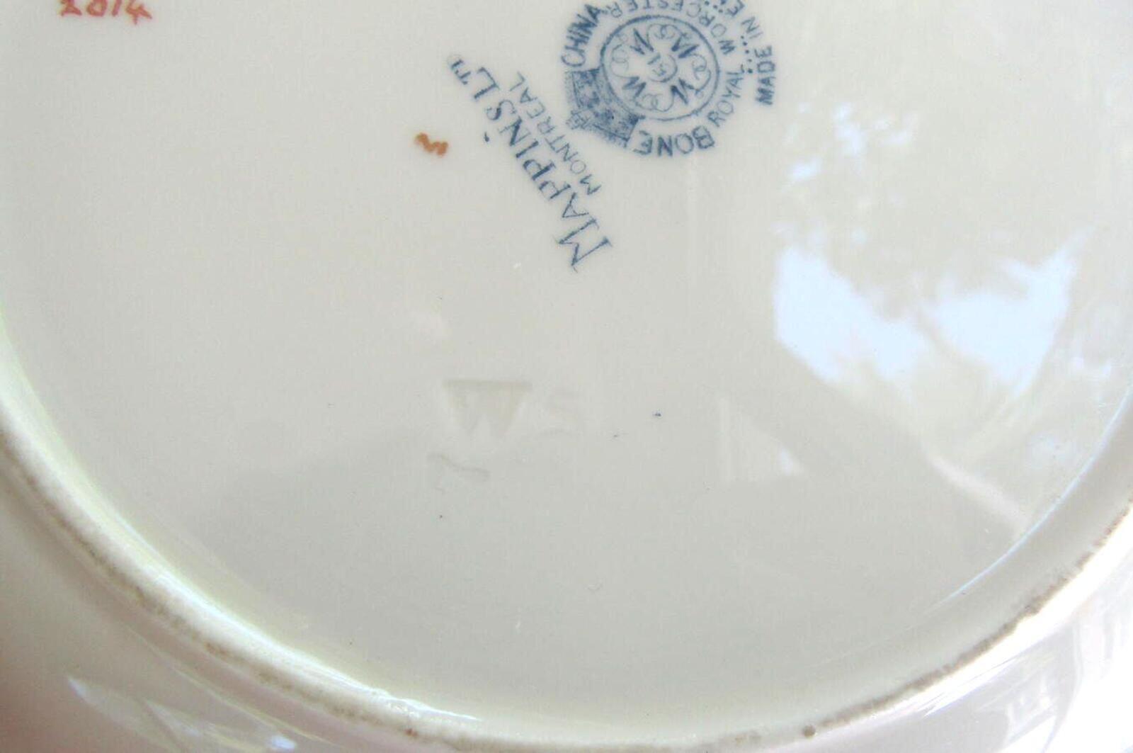 Antique 1921 Royal Worcester Pillament Plate - Mappins Montreal