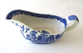 Antique Ridgway Blue Willow Gravy Boat 1832 Bow & Quiver Stamp England