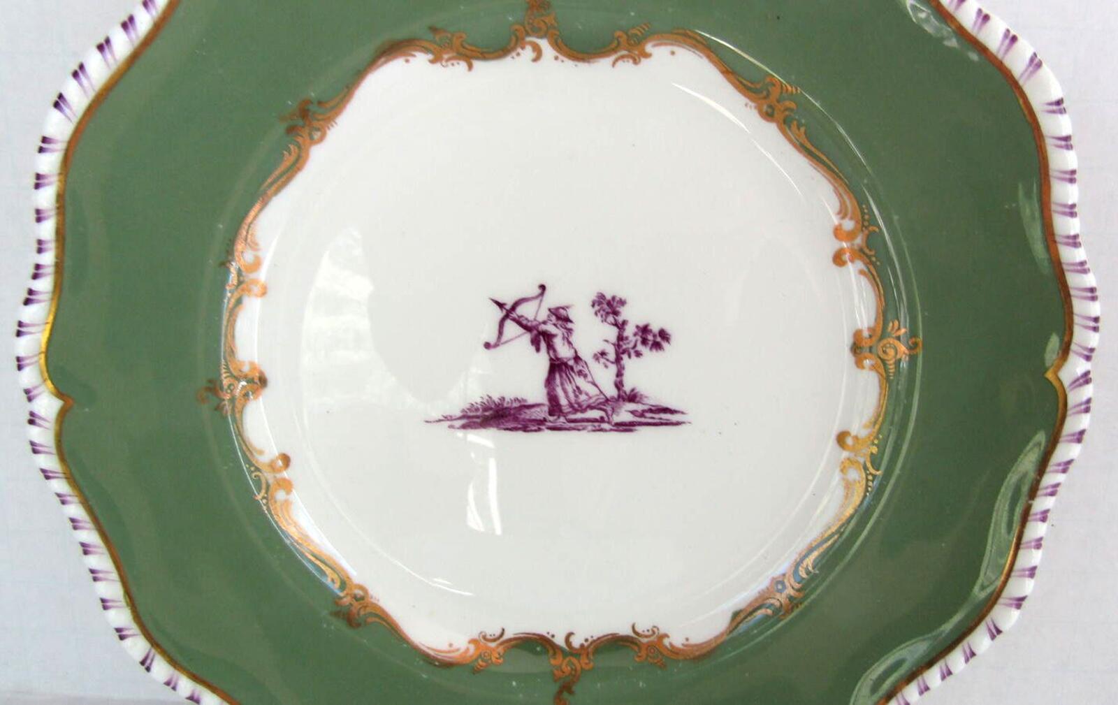 Antique 1921 Royal Worcester Pillament Plate - Mappins Montreal