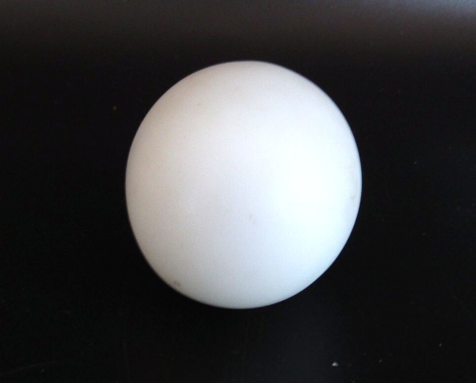 Antique Hand Blown Milk Glass Nesting Brooder Egg Rough Pontil Mark 2-3/8"