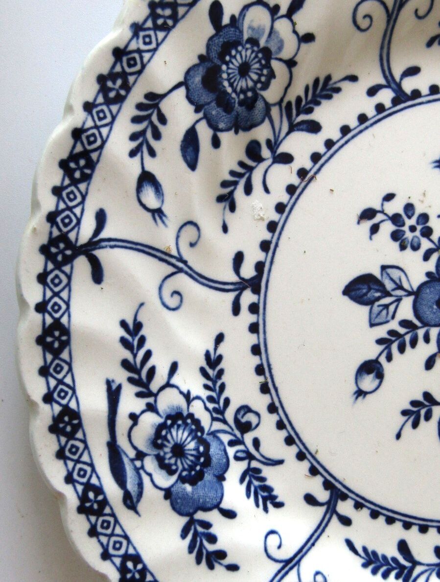 Vintage Johnson Brothers Indies Blue Ironstone Bread Butter Plate 6.25" Pristine