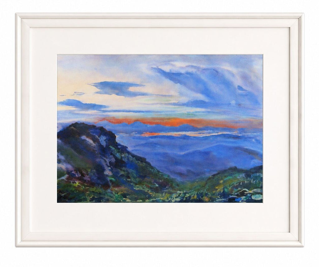 Robert Noel Blair Original Watercolor Landscape Painting Framed Mid Century Art