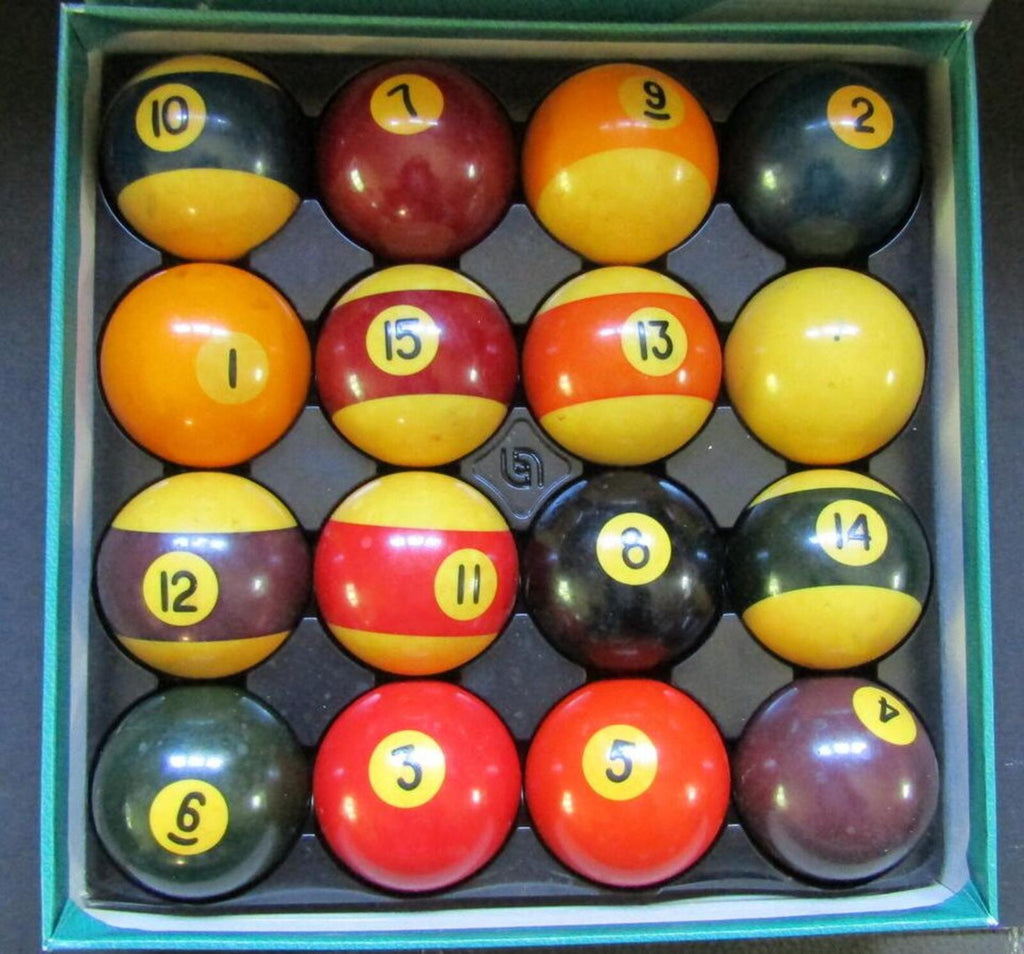 Vintage Aramith Premium Pool Ball Set 2 1/4" Billiard Balls Original Box