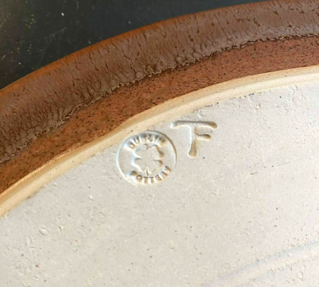 Tim Frederich Dublin Pottery 14" Large Stoneware Charger Platter Folded Rim Art