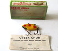 Creek Chub Nikie Lure CIB Yellow Spotted Model 1000 Plastic Bait Box & Insert