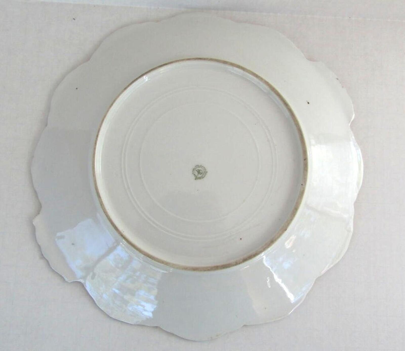Antique Noritake RC Nippon Moriage Handled Cake Plate Platter 11" Red Gold
