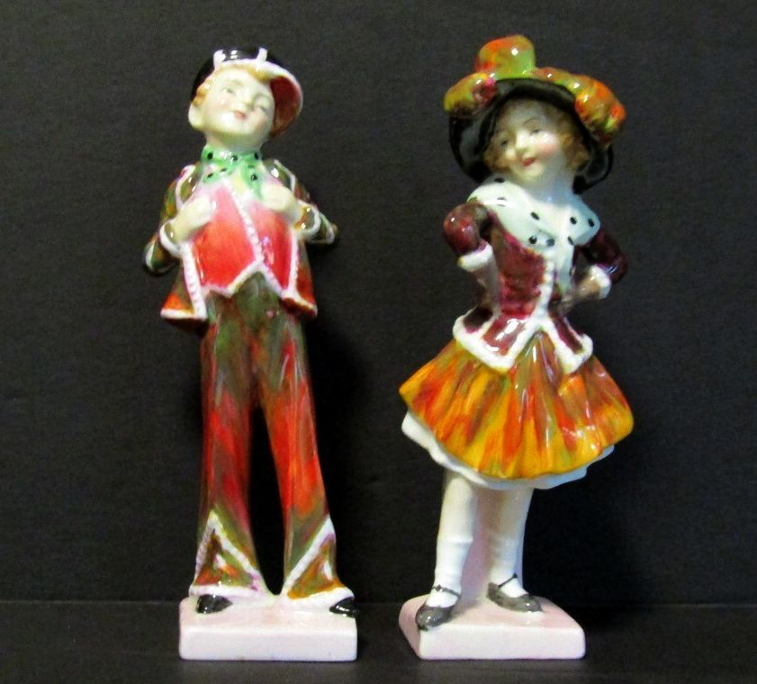 Vintage Royal Doulton Pearly Boy Girl Figurines HN2035 HN2036 Pair Mint 1951 Set