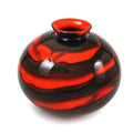 Rare Kralik Art Glass Bohemian Czech Tango Red Black Hand Blown 1920s Antique