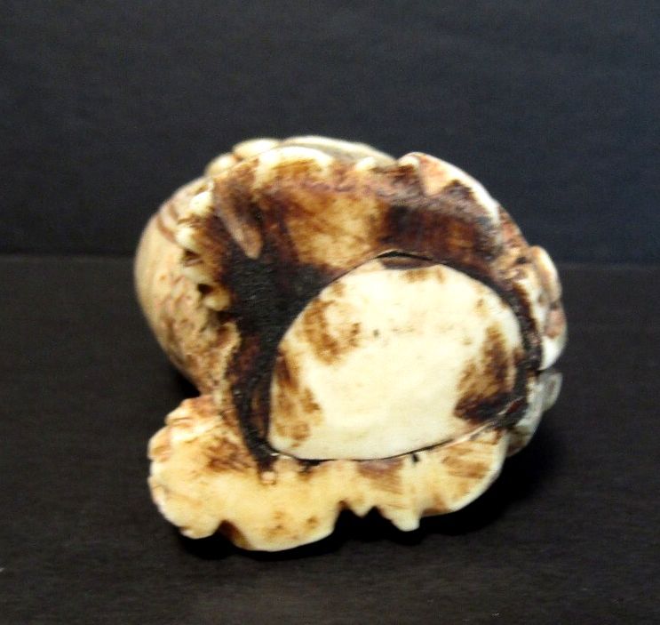 Vintage Carved Chinese Dragon Snuff Bottle Figural Fish Carp Longyu Asian Art