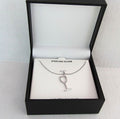 Lafonn Wine Glass Pendant Necklace Sterling Silver 1/10 CTTW Diamonds NIB