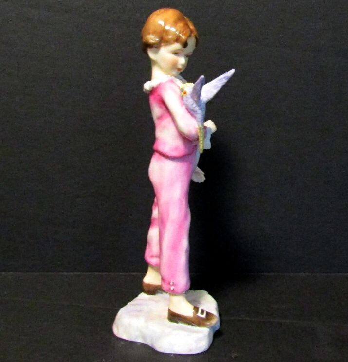 1930s Royal Worcester The Parakeet Figurine 3087 Pink Freda Doughty 6 7/8" Tall