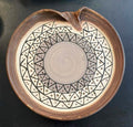 Tim Frederich Dublin Pottery 14" Large Stoneware Charger Platter Folded Rim Art