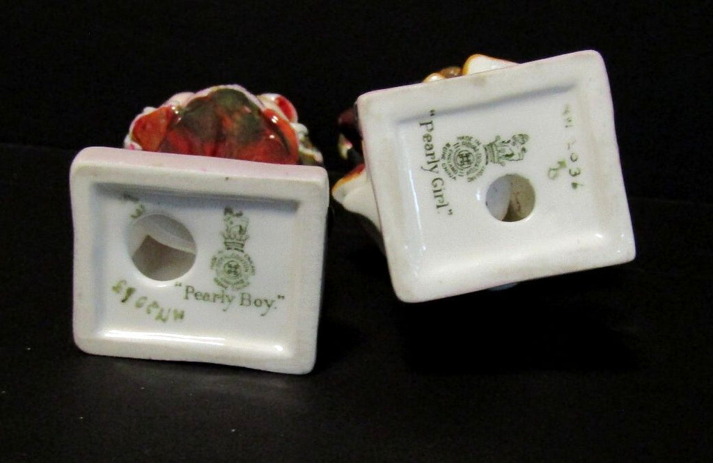 Vintage Royal Doulton Pearly Boy Girl Figurines HN2035 HN2036 Pair Mint 1951 Set