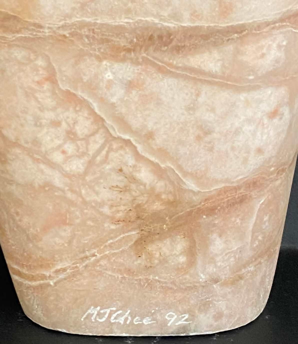 1992 Navajo Alabaster Sculpture Michael J Chee Native American Stone Art