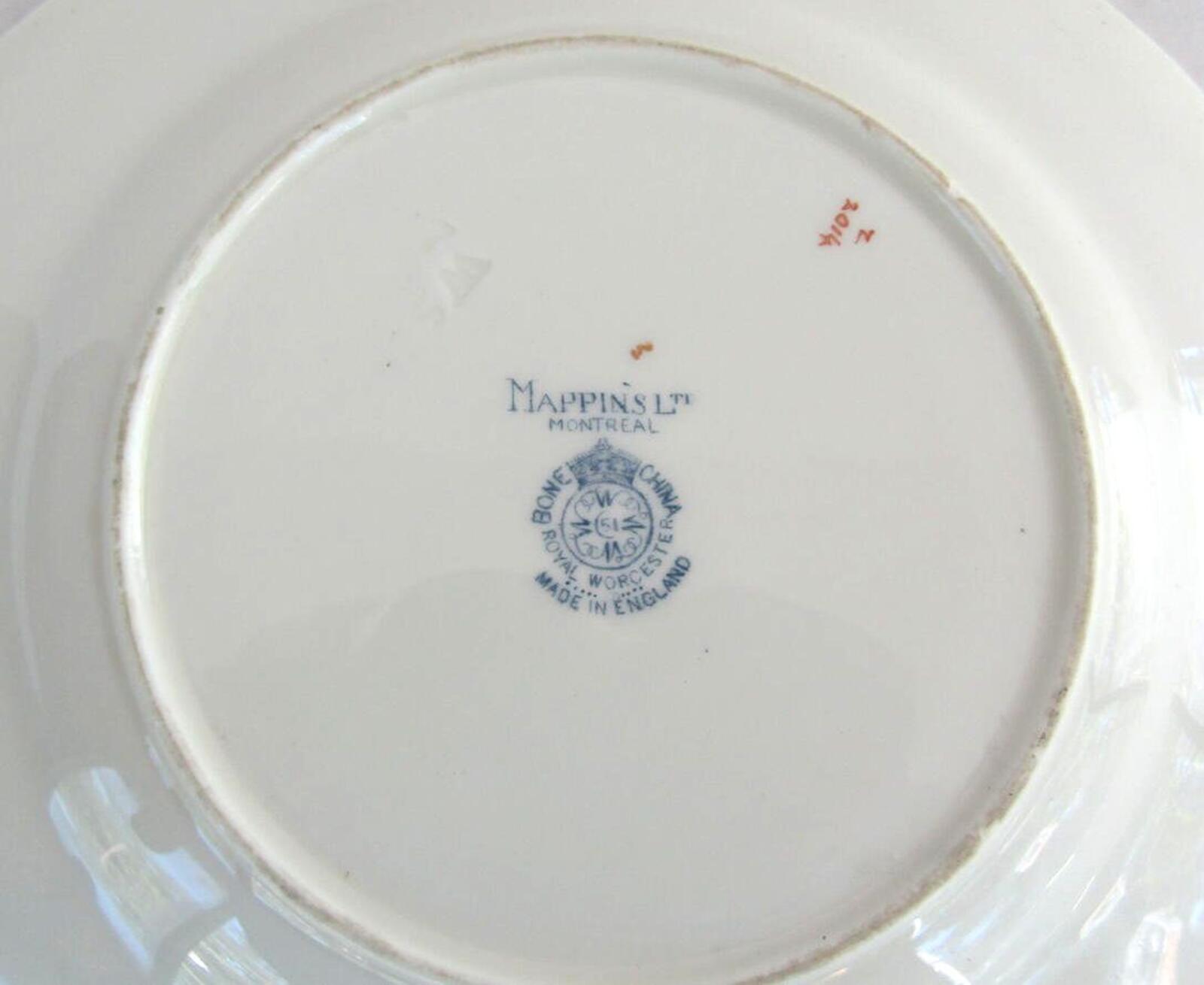 Antique 1921 Royal Worcester Pillament Plate - Mappins Montreal