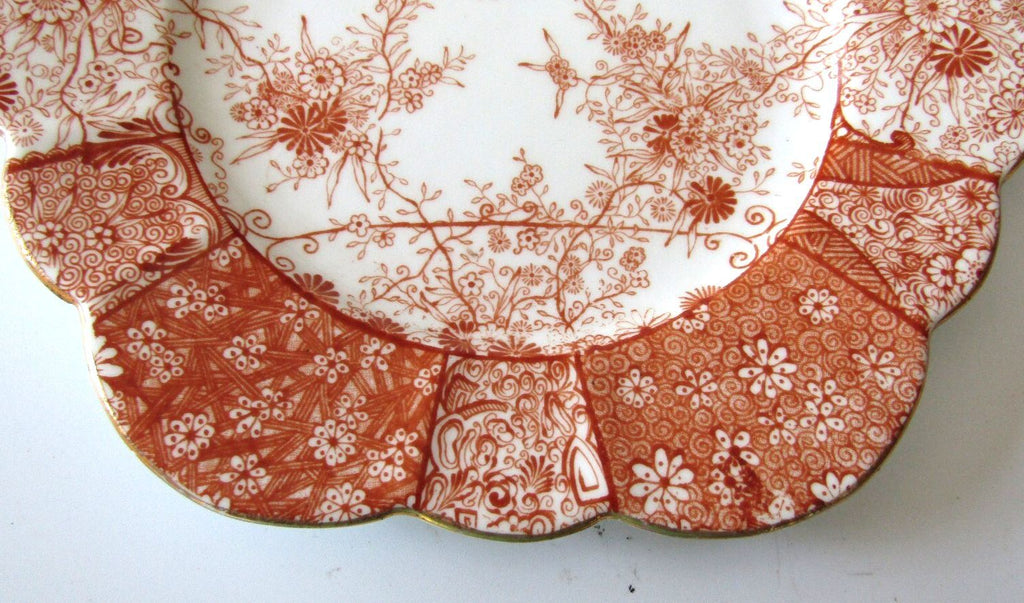 Antique Wileman Foley Pre-Shelley Daisy Shape Jungle Print 7.25" Tea Side Plate