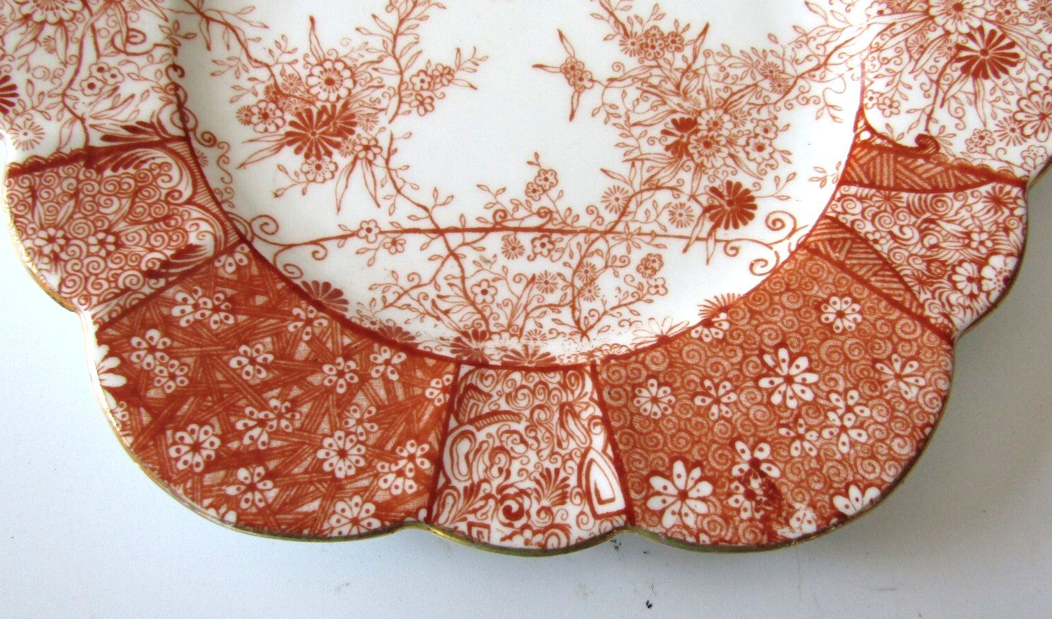 Antique Wileman Foley Pre-Shelley Daisy Shape Jungle Print 7.25" Tea Side Plate