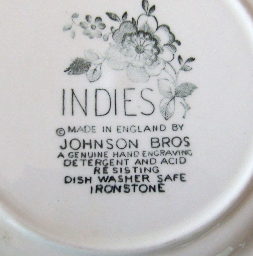 Vintage Johnson Brothers Indies Blue Ironstone Bread Butter Plate 6.25" Pristine